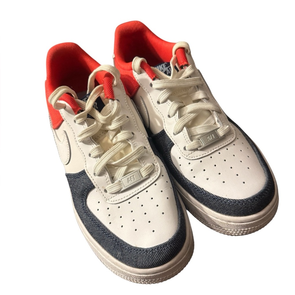 Nike Air Force 1 Low USA Size 5Y Midnight Navy White Denim